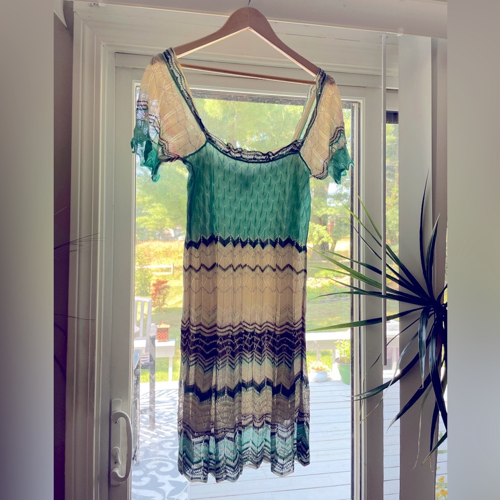 Missoni Knit Off the Shoulder Dress with Slip Size 42